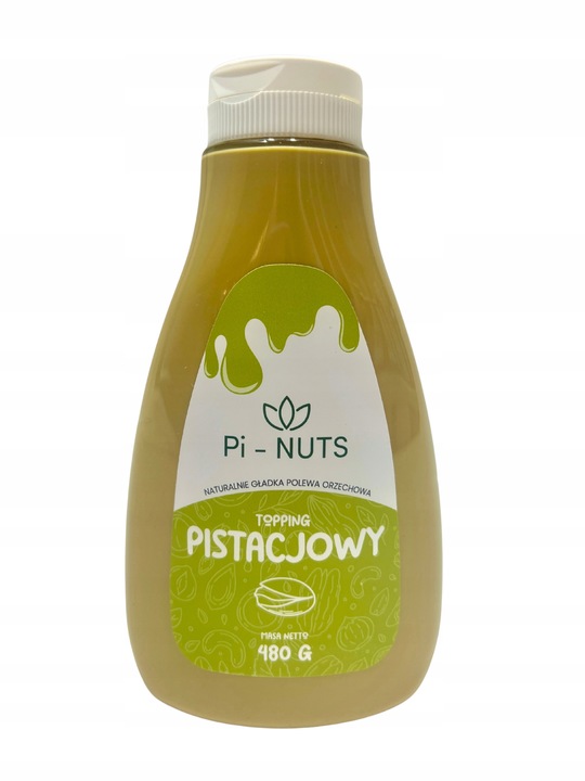 SOS PISTACJOWY TOPPING POLEWA 480g BEZ AROMATÓW ORAZ BARWNIKÓW PI-NUTS