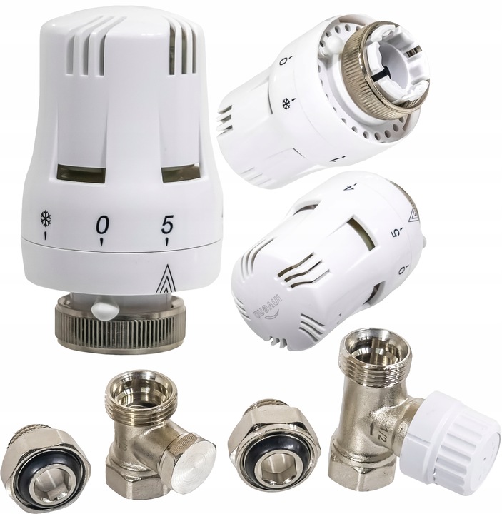 ZESTAW TERMOSTATYCZNY PROSTY Z NASTAWĄ WSTĘPNĄ ZAWÓR ZASILAJĄCY