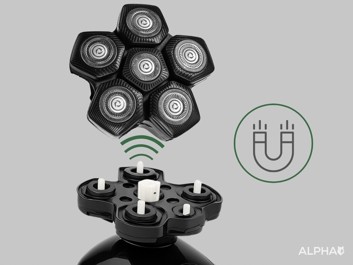 Golarka Męska Alpha 5W1 Maszynka + Trymer do Golenia Brody, Włosów i