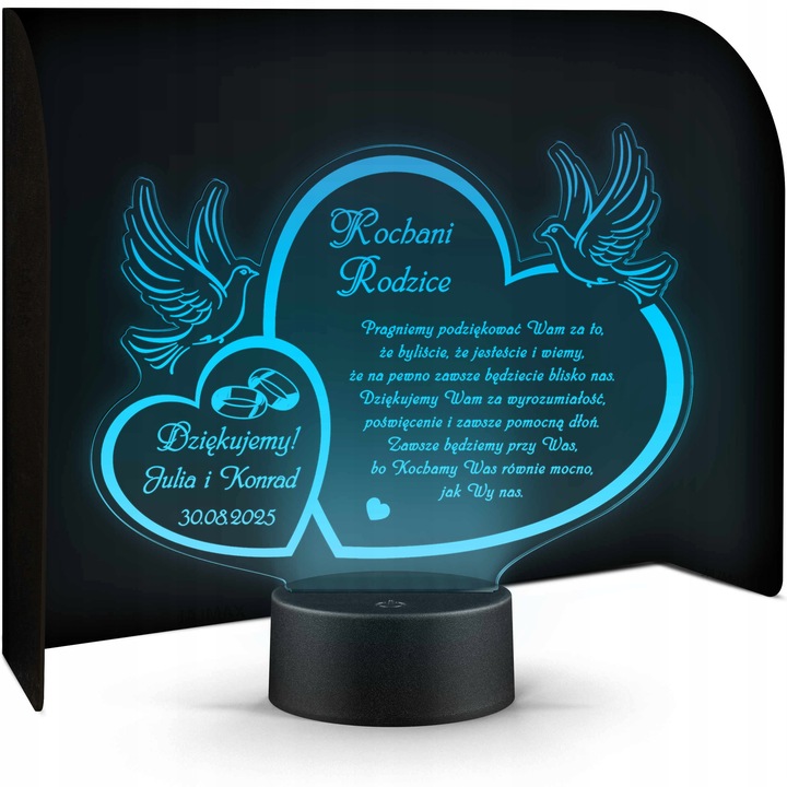 PODZIĘKOWANIA DLA RODZICÓW Świadków PREZENT na ŚLUB WESELE z TWOIM GRAWERem