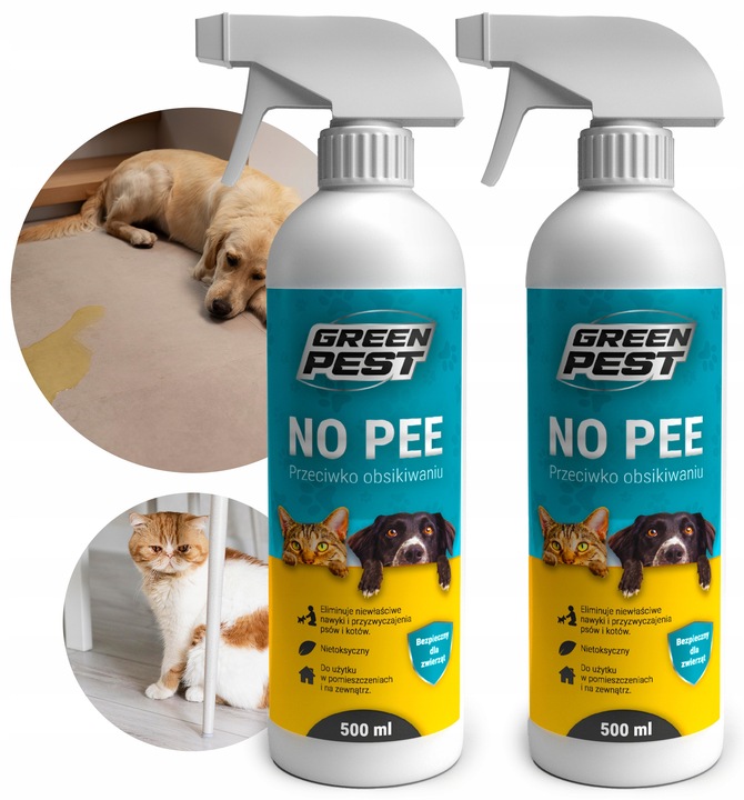 PŁYN ŚRODEK PREPARAT PRZECIW OBSIKIWANIU KOTÓW PSÓW NO PEE 500ML (2