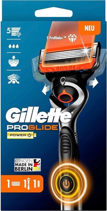 GILLETTE FUSION PROGLIDE POWER FLEXBALL MASZYNKA Z 1 WKŁADEM, ORYGINAŁ