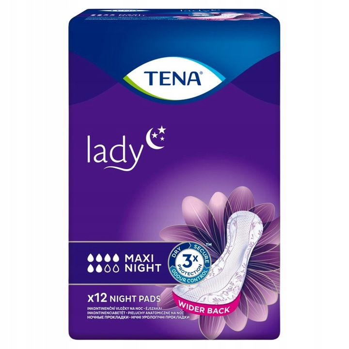 Tena Lady Maxi Night podpaski anatomiczne 12 sztuk