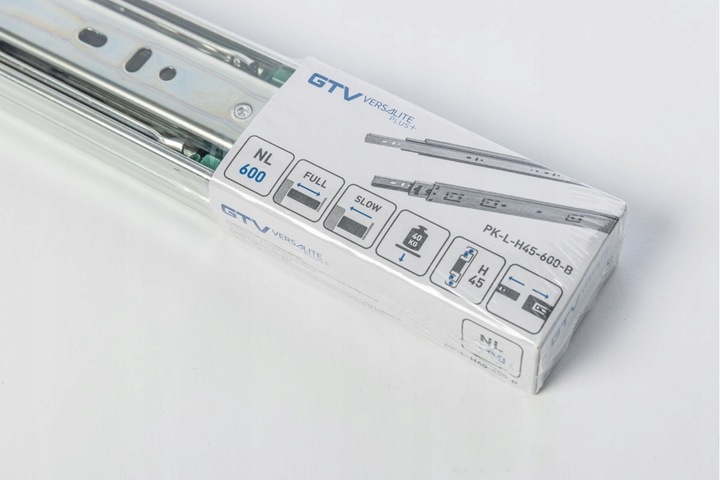 Prowadnica GTV VERSALITE PLUS kulkowa H45 550mm cichy domyk