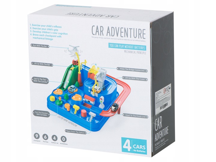 Tor przeszkód interaktywny samochodowy wyścigi parking 4 pojazdy auto autob