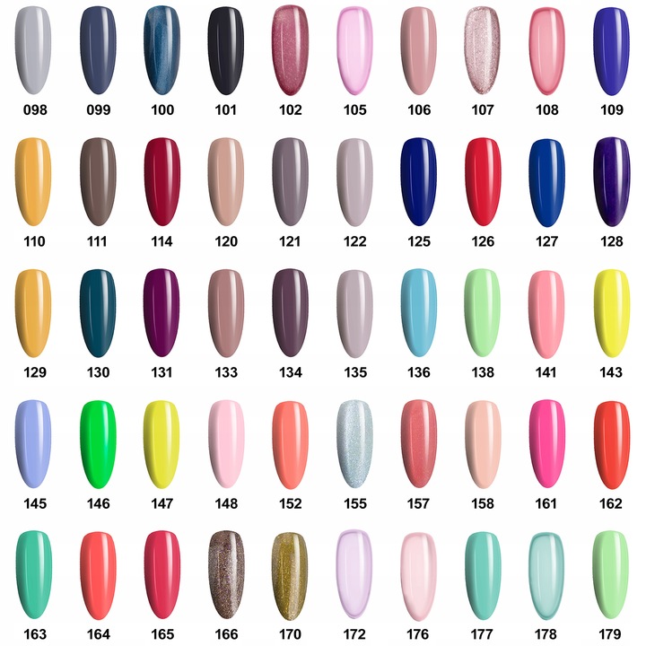 10x Lakier Hybrydowy NTN 5g Pastele Brokaty Drobinki Wybór Kolorów