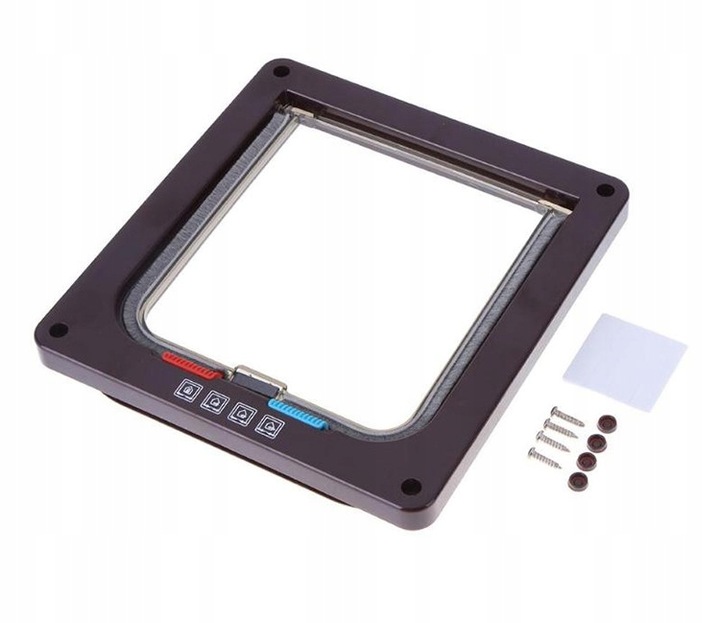 DRZWI Z KLAPĄ DLA PSA KOTA DRZWICZKI WAHADŁOWE KLAPA 4 SPOSOBY BRĄZ S