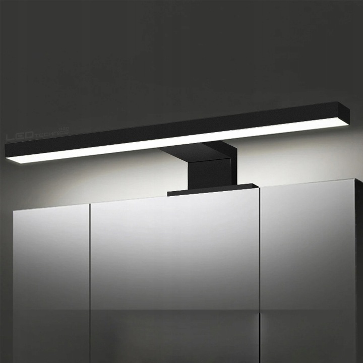 LAMPKA ŁAZIENKOWA NA SZAFKĘ LAMPA NAD LUSTRO LED CZARNY KINKIET