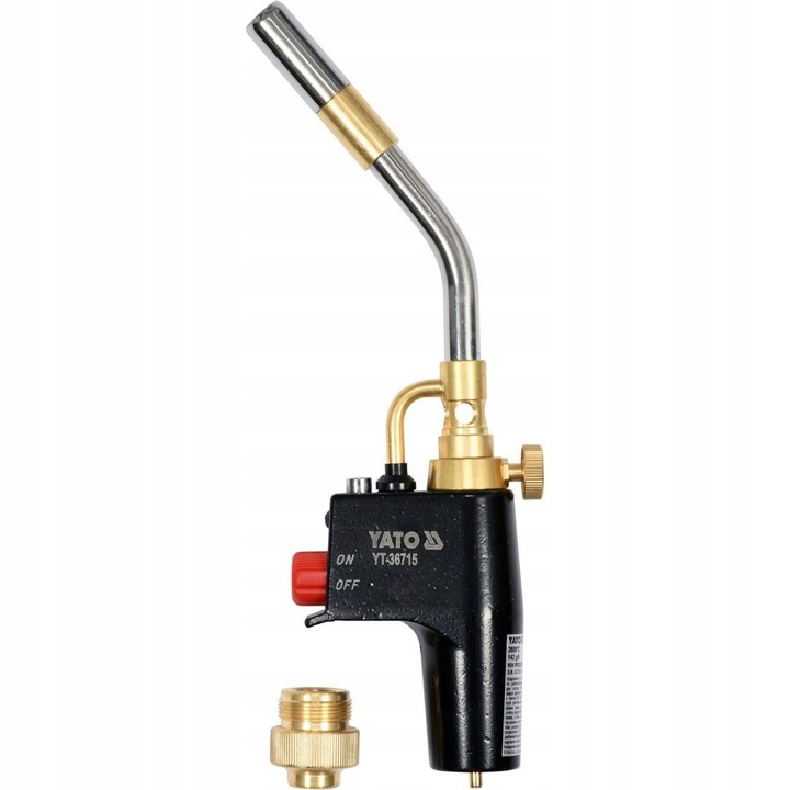 PALNIK GAZOWY TURBO MAPP/PROPAN PIEZO 2 KW + 3 GAZY KARTUSZ 600ML