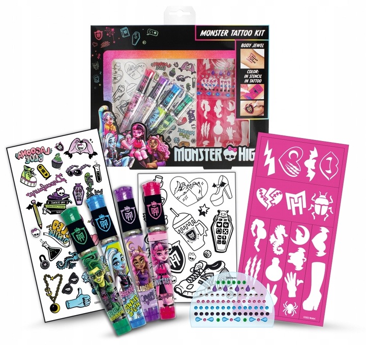 MONSTER HIGH zestaw do tatuaży