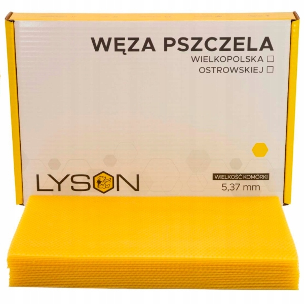 Węza pszczela WIELKOPOLSKA Łysoń 1 kg BADANA naturalny Wosk Pszczeli -