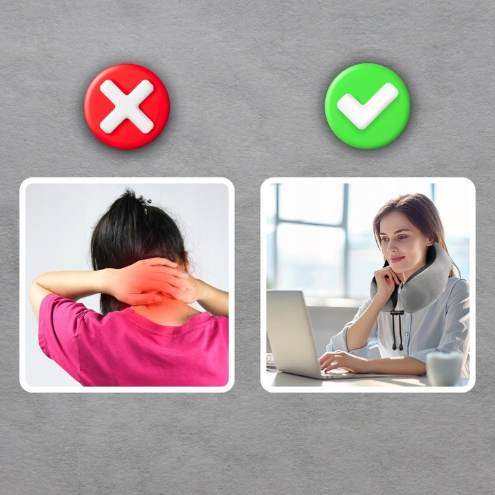 PODUSZKA PODRÓŻNA TURYSTYCZNA NA SZYJĘ ZAGŁÓWEK DO SAMOCHODU MEMORY