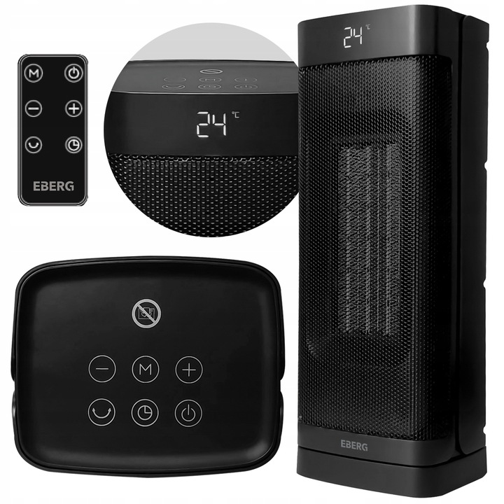 Termowentylator Farelka EBERG NOX Grzejnik elektryczny kolumnowy 2000W