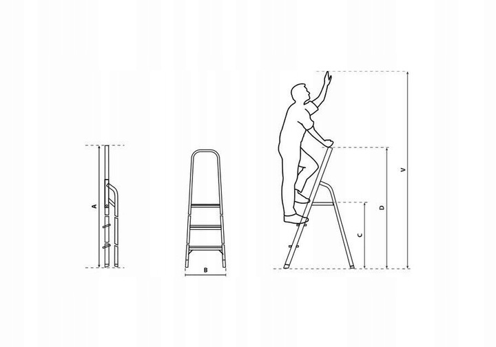 Drabina aluminiowa Bayersystem BS-DA4 120kg