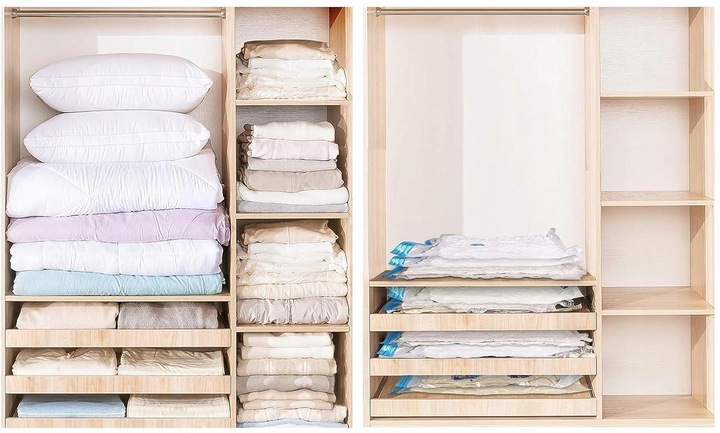 WORKI PRÓŻNIOWE Na Ubrania Pościel Torby, ZESTAW 12 SZTUK , 4 ROZMIARY