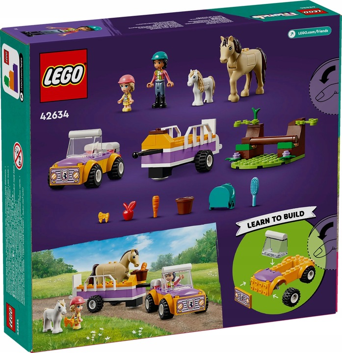 LEGO FRIENDS 42634 PRZYCZEPKA DLA KONI I KUCYKÓW