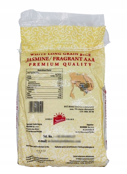Ryż Jaśminowy długoziarnisty AAA 5kg SEN KRA OUB
