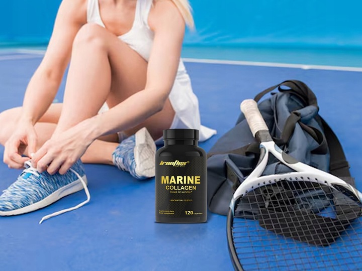 IRONFLEX COLLAGEN MARINE 120 kaps KOLAGEN RYBI MORSKI SKÓRA PAZNOKCIE WIT C