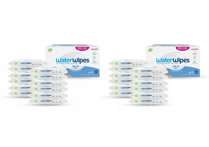 Chusteczki nawilżane WaterWipes BIO 24 x 60 99,9% wody dla skóry delikatnej