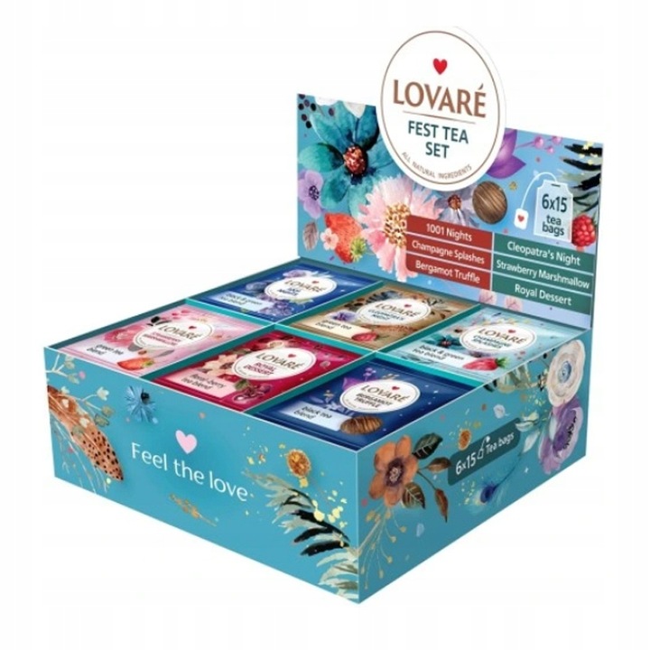 Herbata Lovare FEST Tea Set Kolekcja 6 smaków 90 Herbat