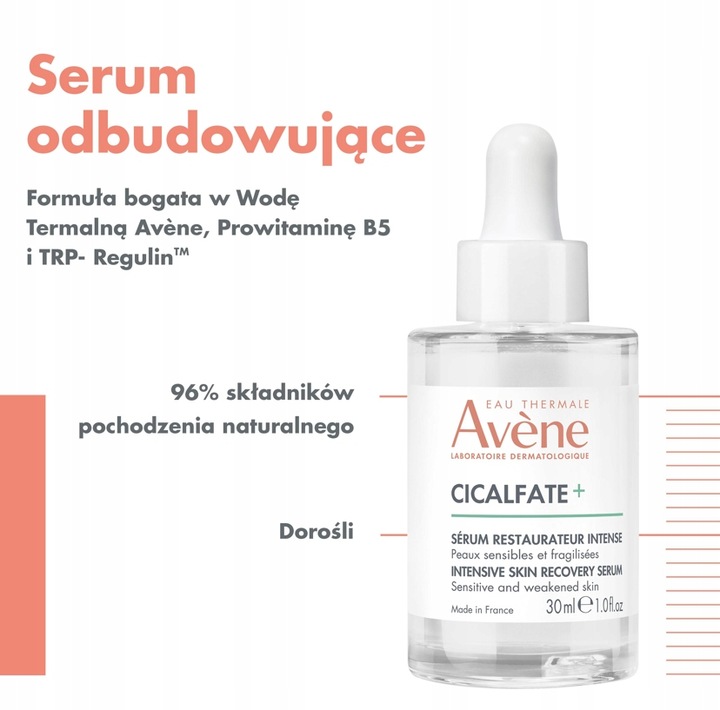 Avene Cicalfate+ serum intensywnie regenerujące 30 ml