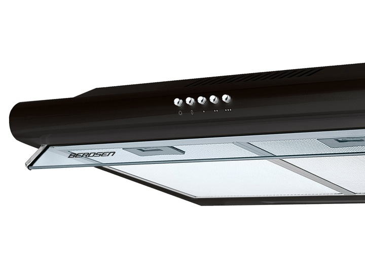 OKAP PODSZAFKOWY KUCHENNY WĘGLOWY 60cm BERDSEN CZARNY 10A