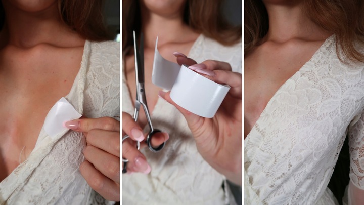 Taśma do ubrań ciała dwustronna silna gruba 3cm