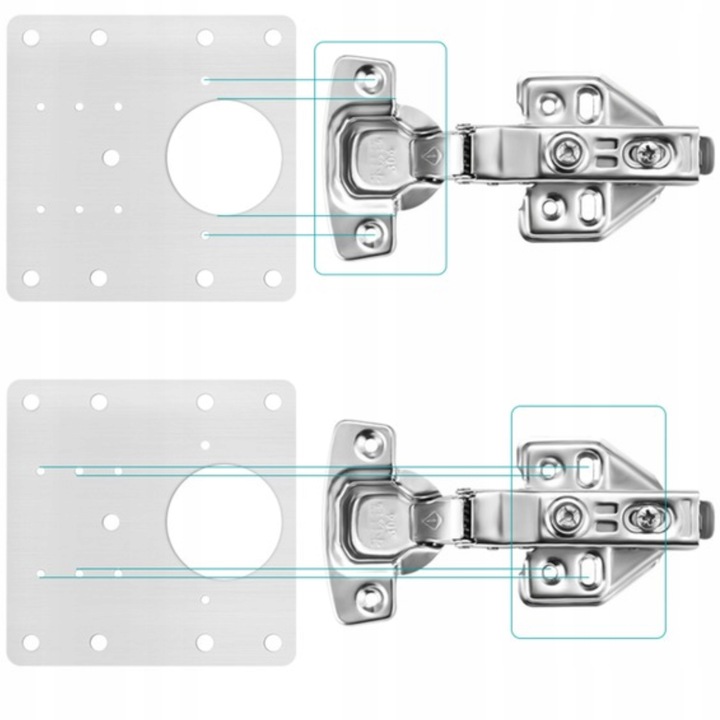 24x ZESTAW NAPRAWCZY ZAWIASU PŁYTKA NAPRAWCZA DO NAPRAWY WYRWANYCH