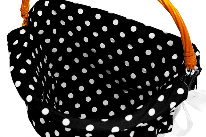 KOSZYK WIKLINOWY ROWEROWY NA ZAKUPY ROWER KIEROWNICE POJEMNY Z WKŁADEM