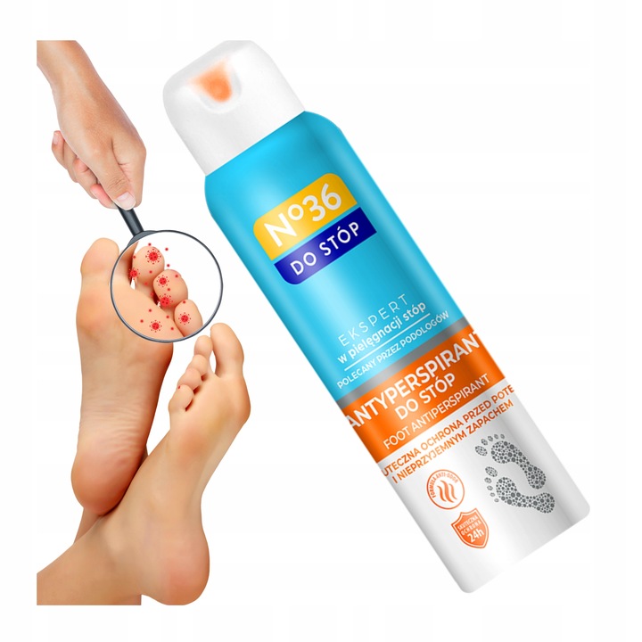 Spray antyperspirant do stóp antybakteryjny niwelujący zapach No36 x5