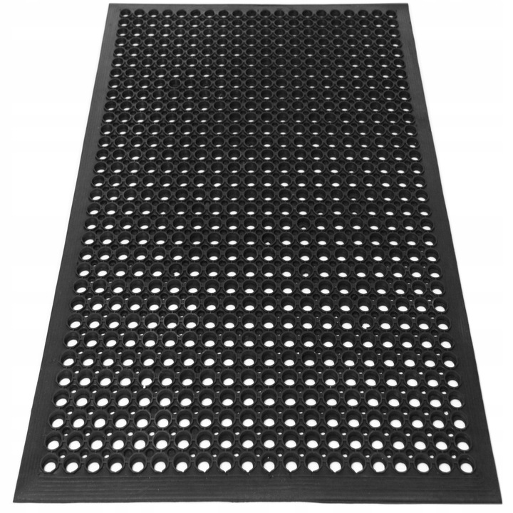 Wycieraczka ażurowa gruba mata wejściowa z perforowanej gumy 60x90