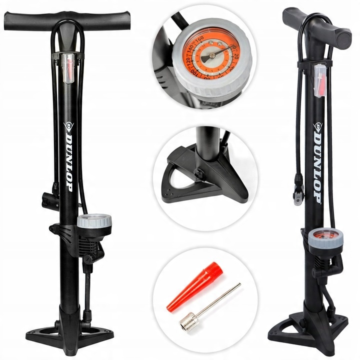 STACJONARNA POMPKA ROWEROWA Z MANOMETREM PODŁOGOWA