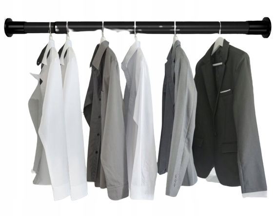 DRĄŻEK NA UBRANIA ROZSUWANY KARNISZ 110-200 ŚR. 25