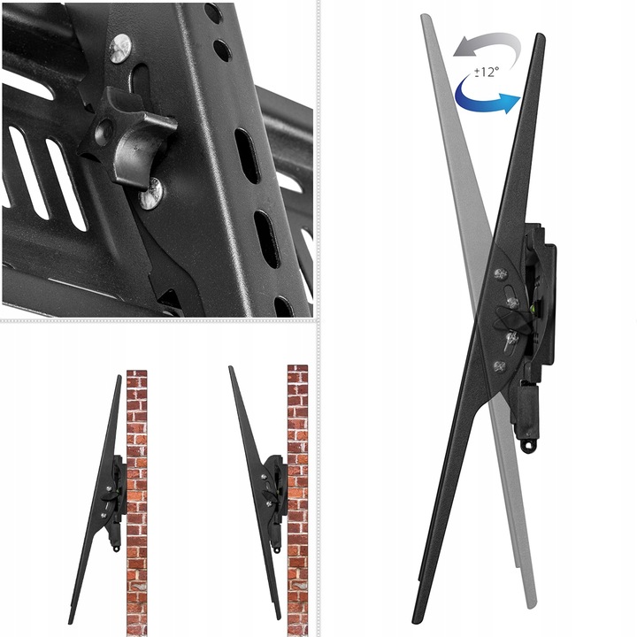 UCHWYT DO TELEWIZORA WIESZAK TV ŚCIENNY UNIWERSALNY SLIM 55KG 32-85 CALI