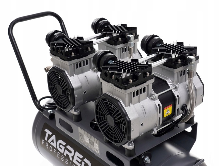 PROFESJONALNY KOMPRESOR BEZOLEJOWY 10 BAR 50L 4 TŁOKI CICHY MOCNY