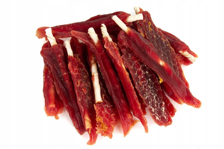 PRZYSMAKI DLA PSA MIĘSOŁAKI MIĘKKIE FILETY Z KACZKI NA PATYKU 500G