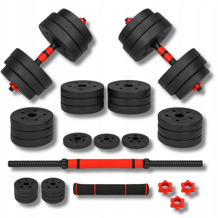 Hantle 40kg 2x20kg regulowane + SZTANGA ZESTAW CIĘŻARKÓW DO ĆWICZEŃ