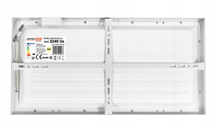 Panel LED Sufitowy 36W Plafon Natynkowy 60 x 30cm CCD PREMIUM SuperLED