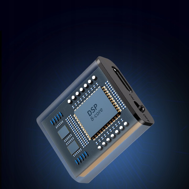 Mini Dyktafon Szpiegowski Mały 16GB Detekcja DSP Magnes Brelok