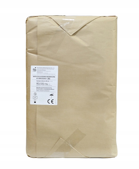 LIGNINA W ARKUSZACH PŁATACH 40x60cm WATA CELULOZOWA 100% CELULOZA 5kg