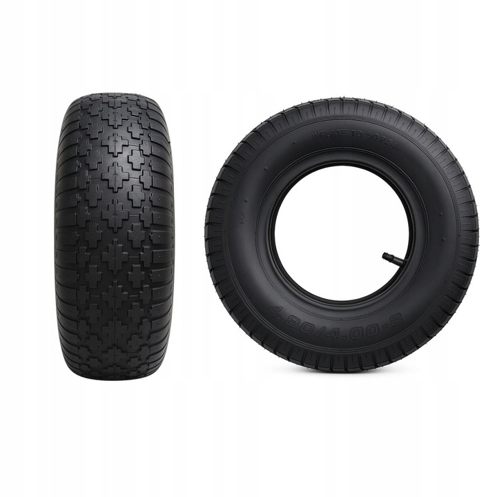 Opona z dętką do koła taczki 4.80/4.00-8 6PR WZMOCNIONA TEMI