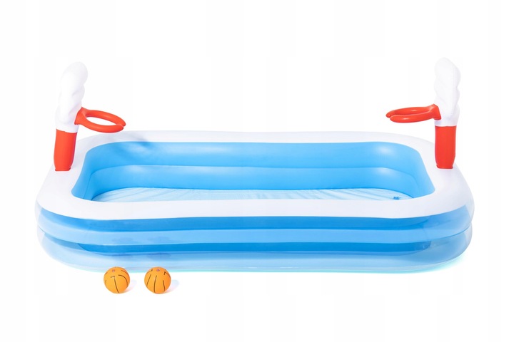 BASEN DMUCHANY DZIECIĘCY DO GRY W KOSZYKÓWKĘ 251x168cm BESTWAY 54122