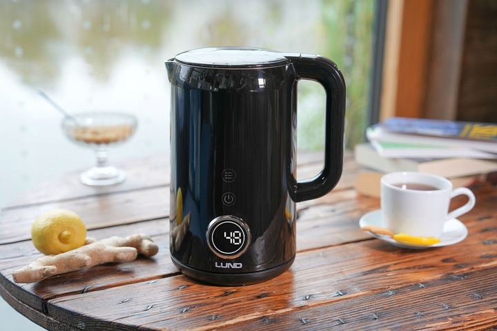 CZAJNIK ELEKTRYCZNY LUND 2200W 1,7L CZARNY Z REGULACJĄ TEMPERATURY