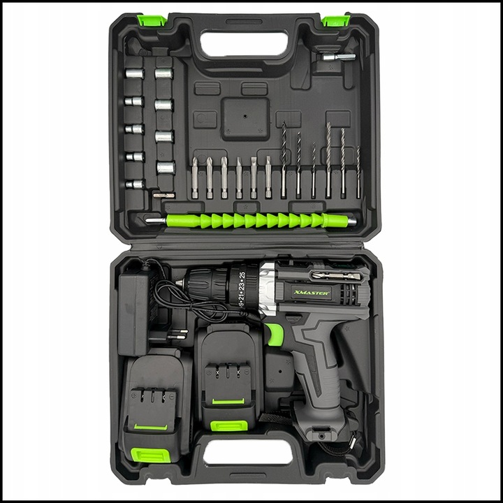 UDAROWA WIERTARKO WKRĘTARKA AKUMULATOROWA BITY NASADKI WALIZKA ZESTAW