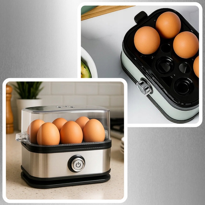 JAJOWAR AUTOMAT DO GOTOWANIA JAJEK OMLETU 6 JAJEK 200W ZESTAW Z MIARKĄ