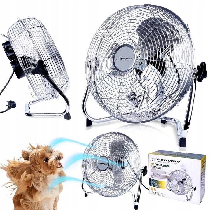 WENTYLATOR STOJĄCY WIATRAK PODŁOGOWY PRZEMYSŁOWY CYRKULATOR POWIETRZA 50W