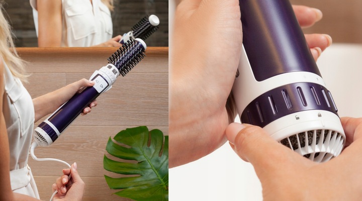Lokówko-suszarka do włosów 2w1 Rowenta Brush Activ CF9530 nasadki