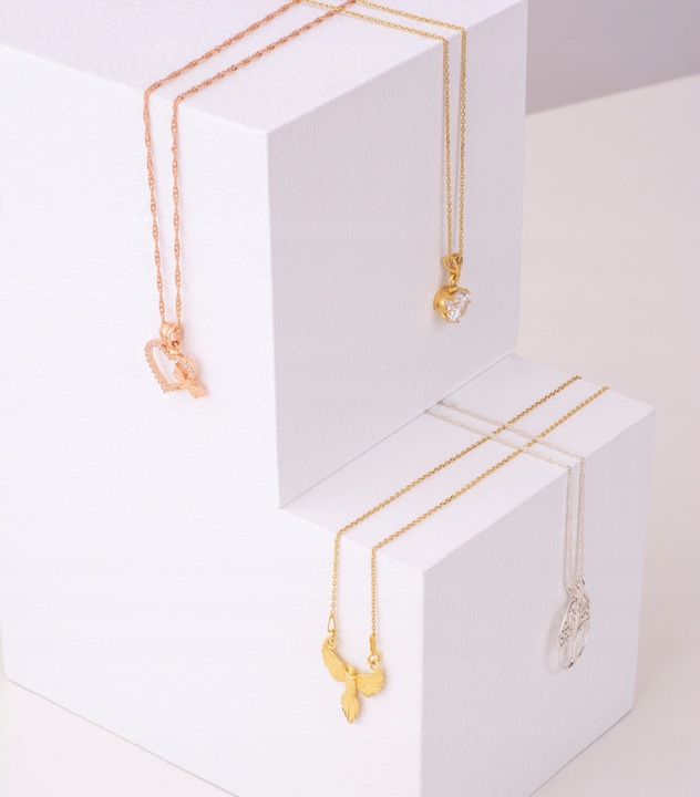 Srebrny Naszyjnik Serce z Kotami Dwa Koty Serca Serduszko Kot SREBRO 925