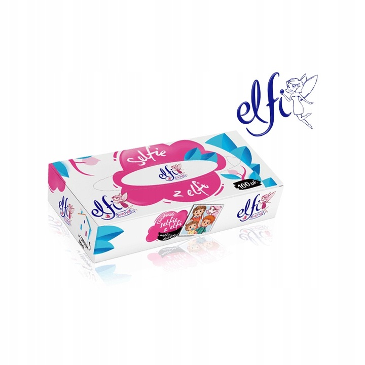 Chusteczki higieniczne w pudełku bezzapachowe ELFI 2warstwowe 100
