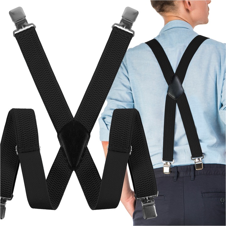 SZELKI MĘSKIE DO SPODNI MOCNE SZEROKIE CODZIENNE REGULOWANE POLSKIE